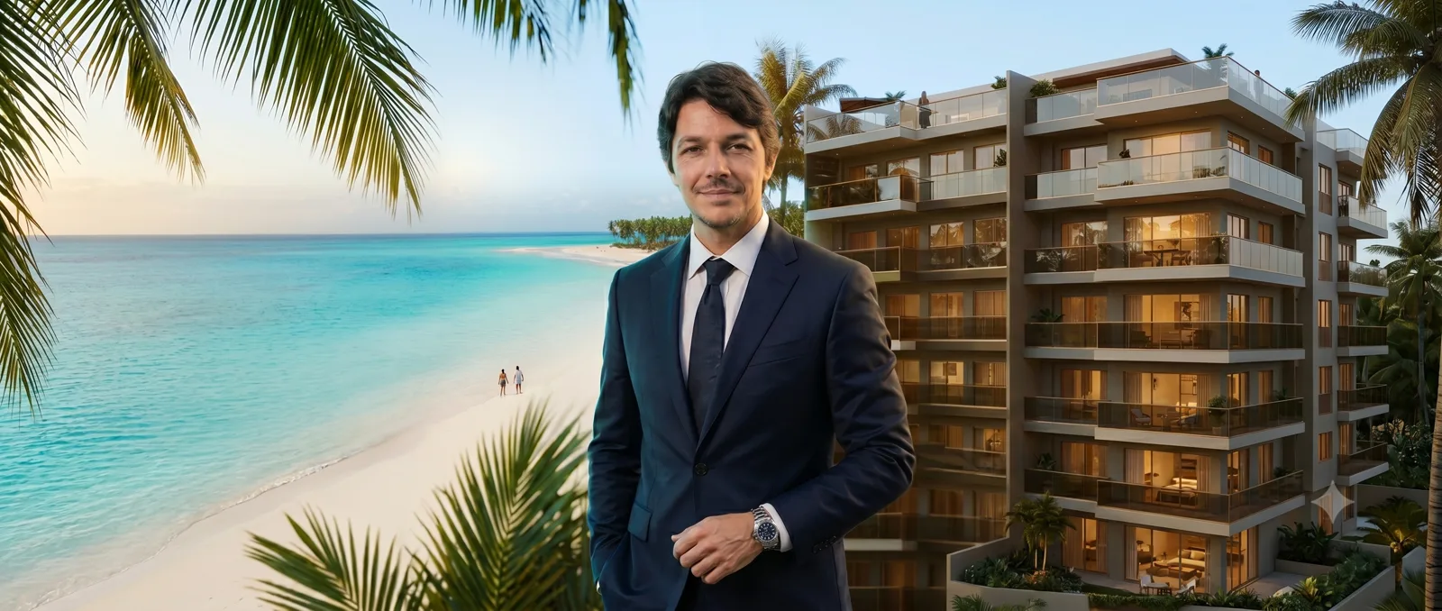 Composição visual da landing page de Carlos Eduardo Prime em Praia dos Carneiros